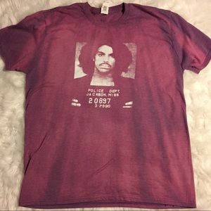 Men's Prince mugshot Tied Dyed T-Shirt XL purple